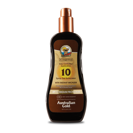SPF 10 SPRAY GEL WITH BRONZER | Australian Gold